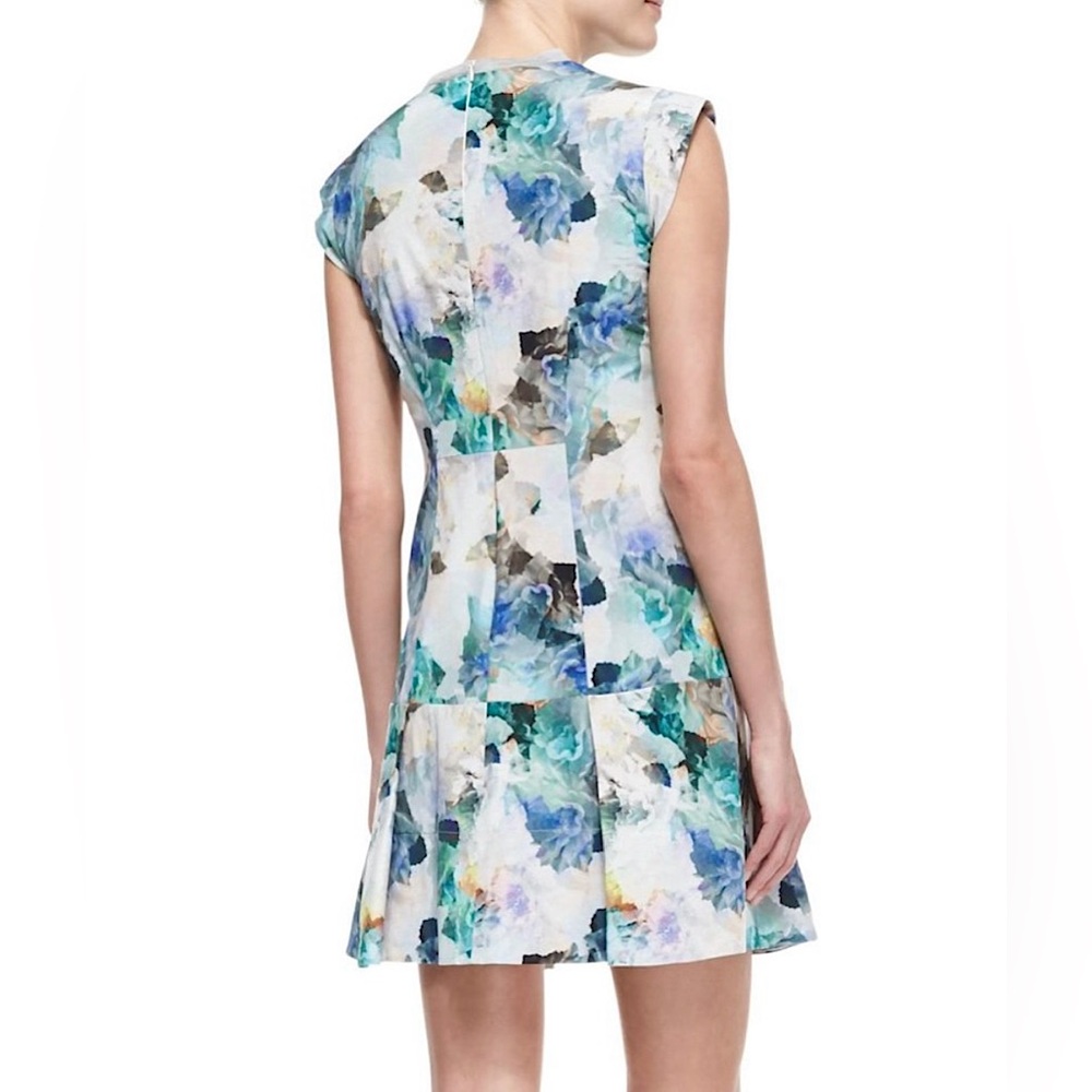 Rebecca Taylor Enchanted Garden Floral Watercolor Mini Dress 6 Summer Easter - Picture 2 of 16